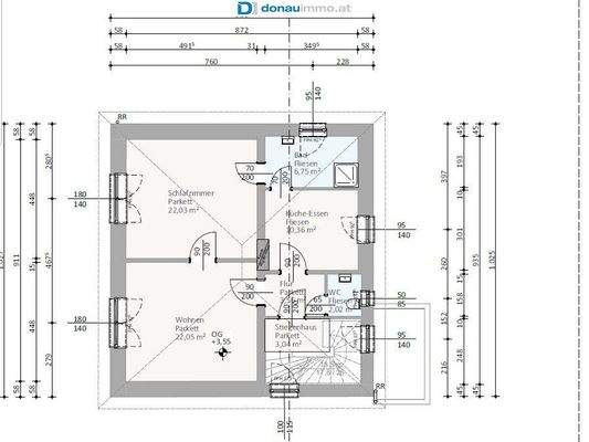 Wohnhaus in 3900 Schwarzenau, Plan OG