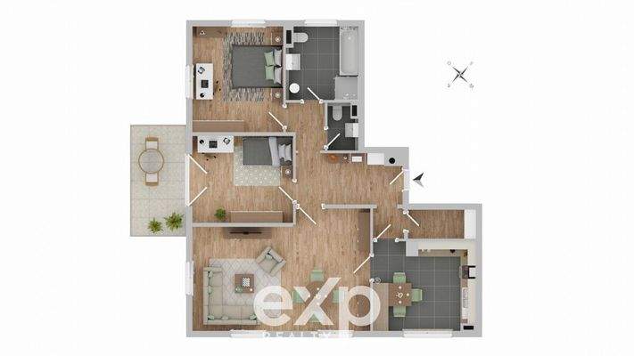 Grundriss der Wohnung