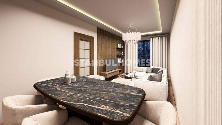 Flats with Gym and Parking Lot in İstanbul Zeytinburnu