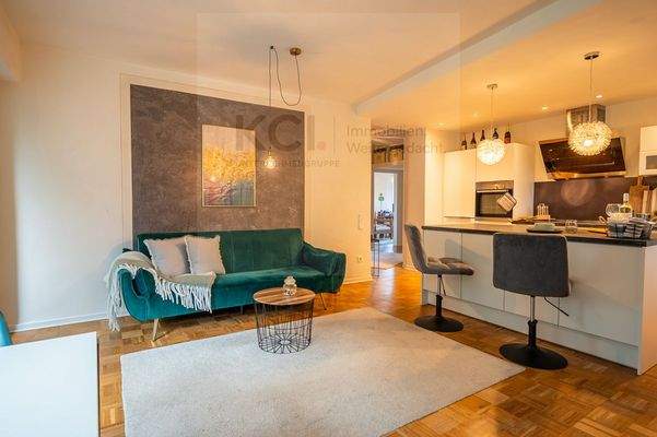 Wohn und Essbereich, offene Küche