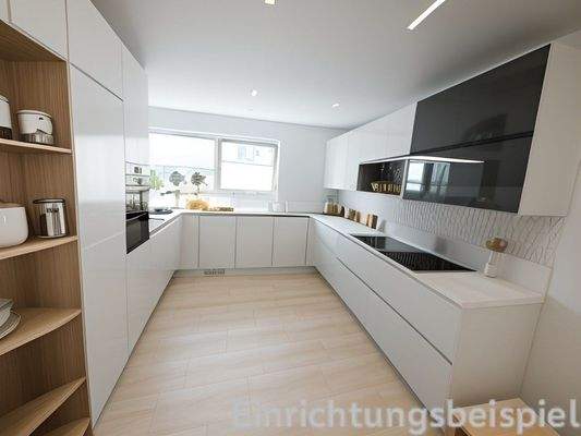 Küche Musterhaus (Einrichtungsbeispiel KI)