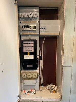 Sicherungskasten und Stromzähler