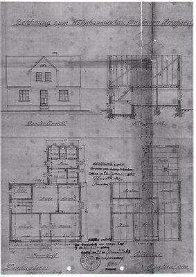 Ansicht, Schnitt und Grundriss