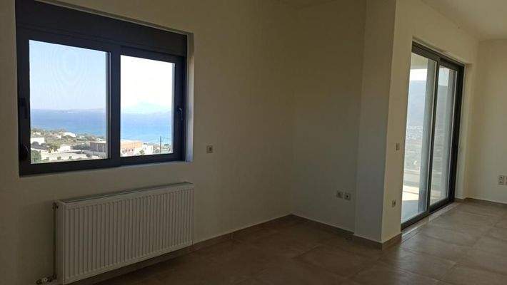 Kreta, Vlites: Modernes Apartment im 2.Stock mit Meer- und Bergblick zu verkaufen
