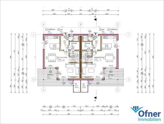 Planbeispiel Doppelhaus EG