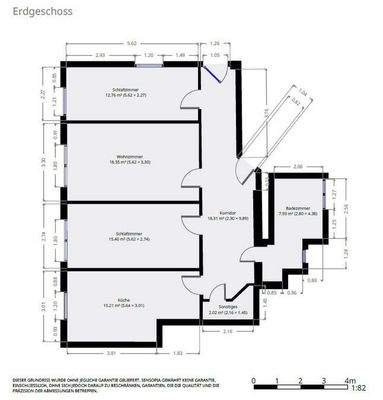 Grundriss nicht richtig bemaßt