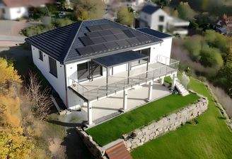 Hinteransicht Neubauvilla
