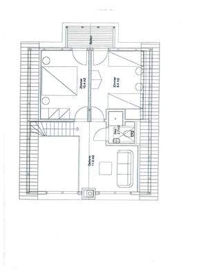 Obergeschoss Ist-Zustand: 1 kombinierter Arbeits- und Schlafraum