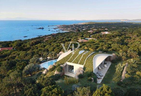 Vista aerea della villa