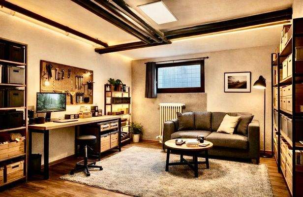 Zimmer Keller mit KI erstellt