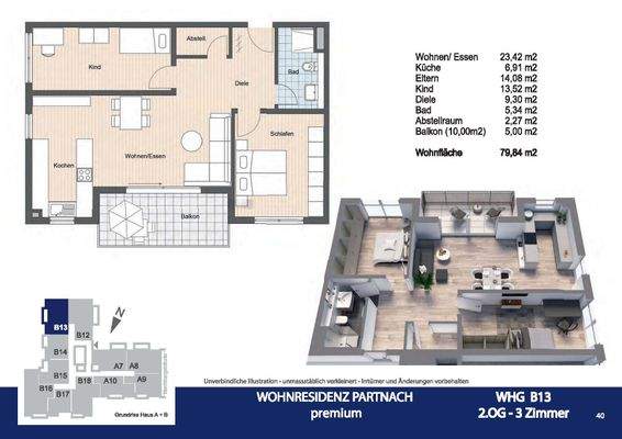 Grundriss Obergeschosswohnung