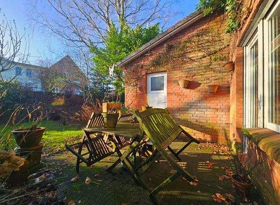 nach Süden ausgerichtete Terrasse