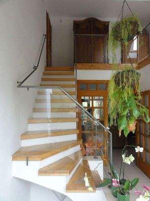 Aufgang in das Dachgeschoß