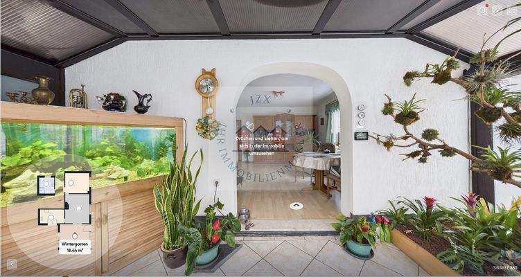 Aquarium im Wintergarten