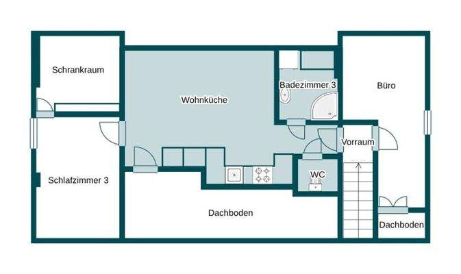 Grundriss Skizze 1.OG