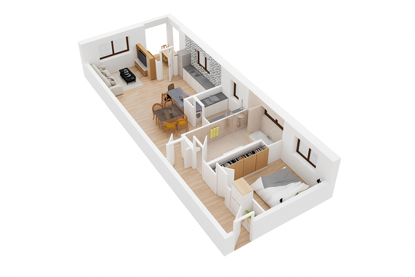 Visualisierter Grundriss