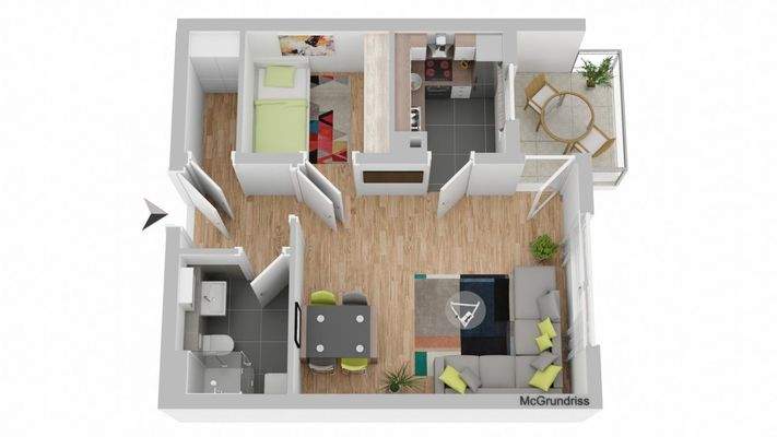 Grundriss der Wohnung