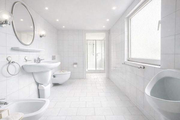 WC-Bereich im Tageslichtbad virtuell gestaged im 1.OG