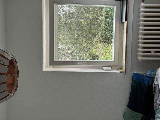 Blick aus dem 2. Kinderzimmer in den Garten