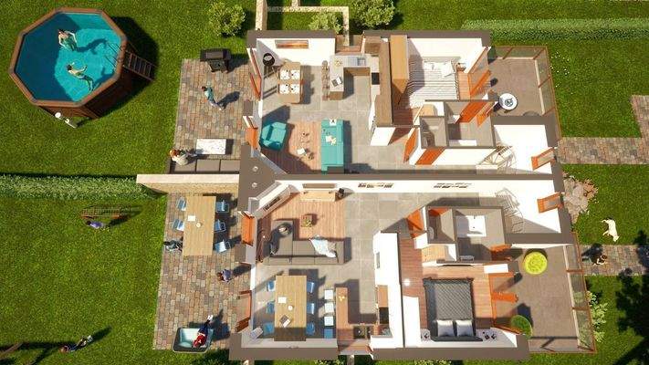 3D 1e ersten Stockwerk 