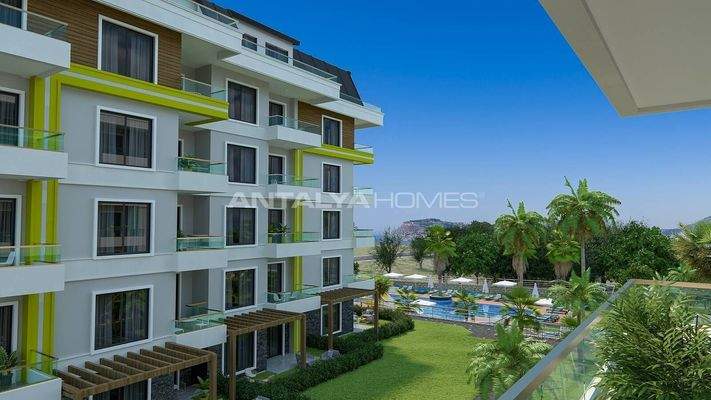 Sea View Flats in a Complex with Swimming Pool in Alanya Oba