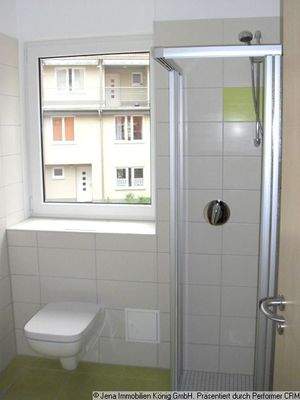 Badezimmer Beispielwohnung im Haus