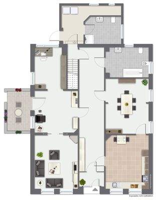 Grundriss Erdgeschoss möbliert