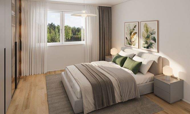 Visualisierung Schlafzimmer (OG)