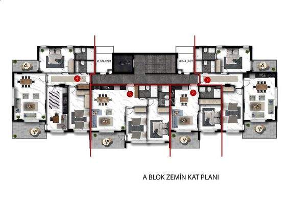 Luxury Properties in a Complex with On-Site Facilities in Alanya