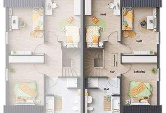 DH Duett 125 Grundriss Dachgeschoss rechts