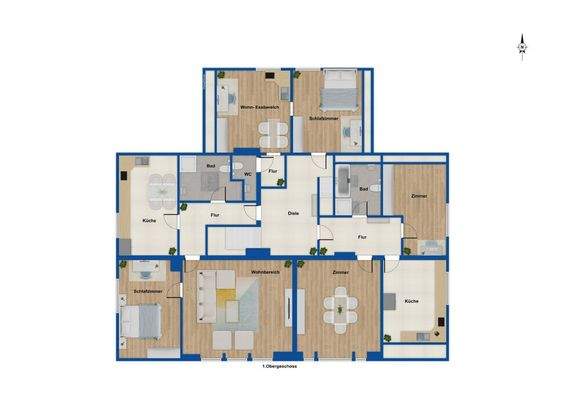 Grundriss 1. Obergeschoss