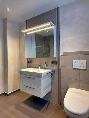 Waschtisch und elektrische Toilette