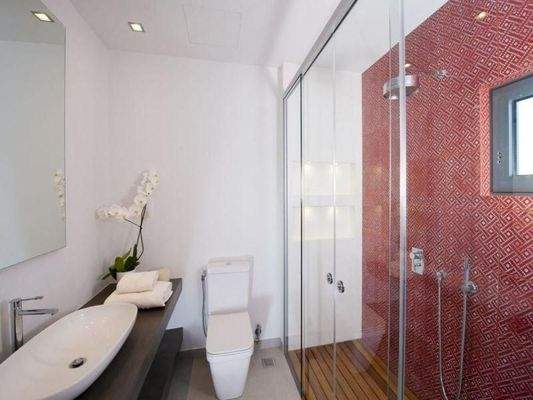 Kreta, Schisma Eloundas: Luxus-Villa mit herrlichem Blick auf Meer, Bucht und Insel zu verkaufen