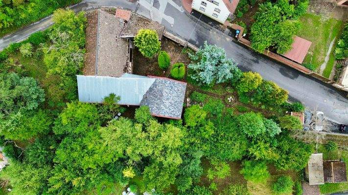 Vogelperspektive Nebengebäude und Garten