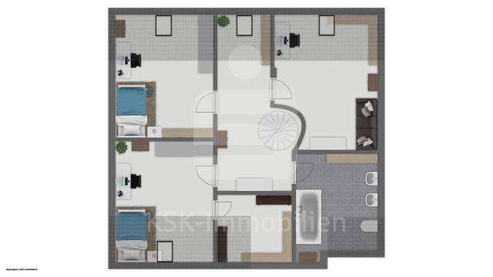 Maisonette Wohnung obere Etage 