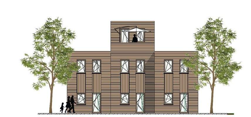 Reihenhaus Gartenansicht – auch möglich als Doppelhaus