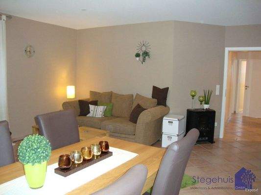 Essbereich im Wohnzimmer