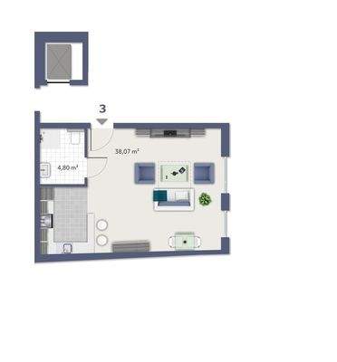 7321 Grundriss 1. OG WE 3