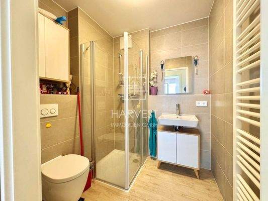 Einblick in das Dusch-Bad