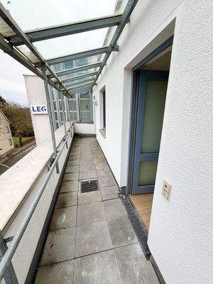 Laubengang Eingangsbereich