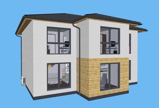 Eine Stadtvilla mit Büro auf 156 m2  