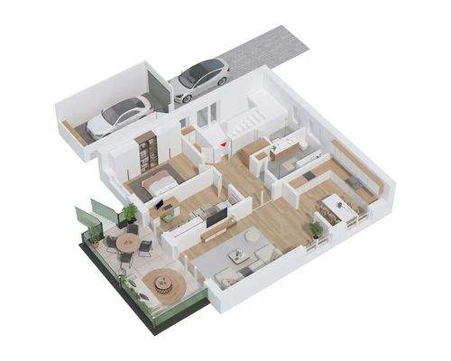 Isometrie-Erdgeschoss