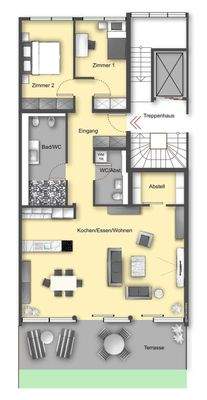 Grundriss aktuell 3,5 Zimmer 