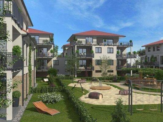 Gartenansicht Haus A bis C