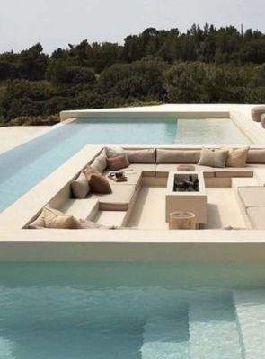 Pool and chillout area