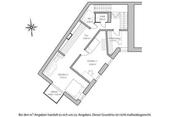 Grundriss 1 Obergeschoss