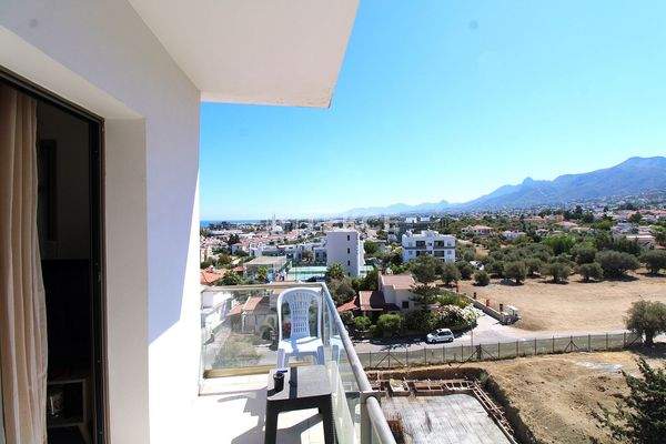 Furnished Apartment with Partial Sea View in Girne North Cyprus