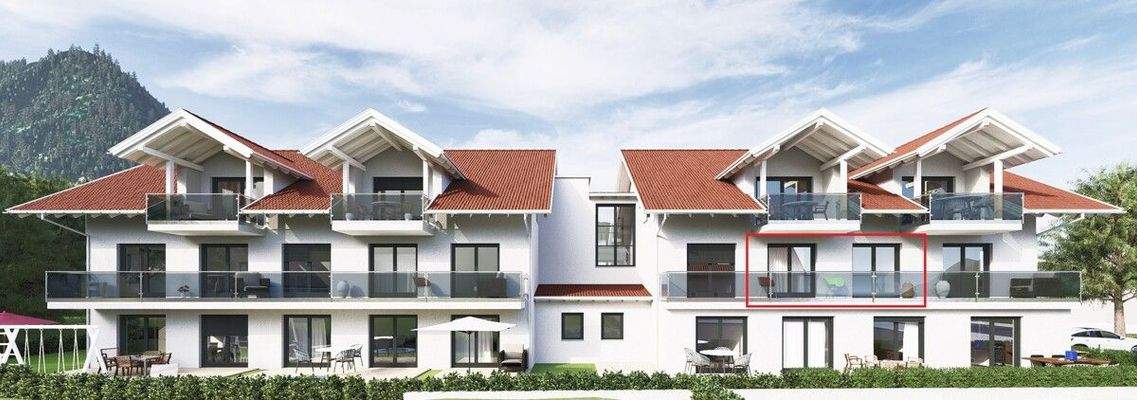 Südansicht markiert