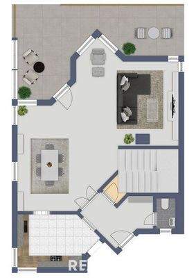 Grundriss visualisiert EG