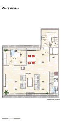 Grundriss Dachgeschoss, beispielhaft